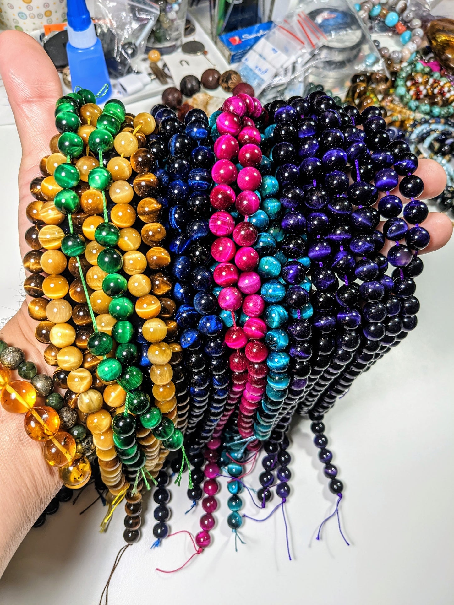 Lively! | Multicolor Tiger Eye bead bracelet for Men 10mm