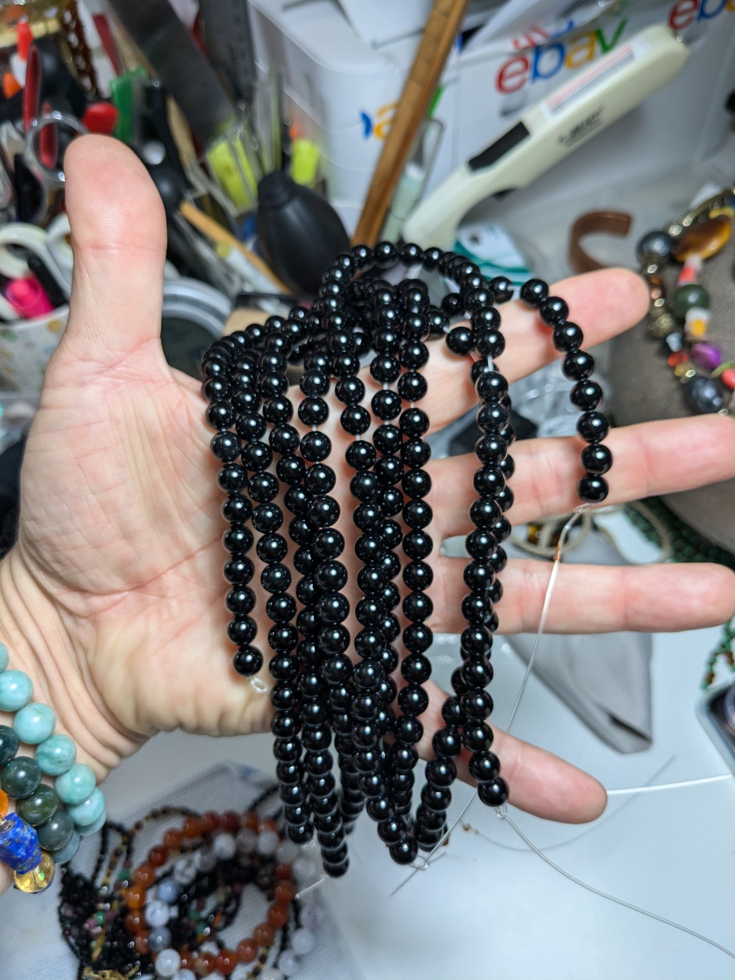 Ravishing! | Black Onyx bead bracelet for Men Stretch 8mm