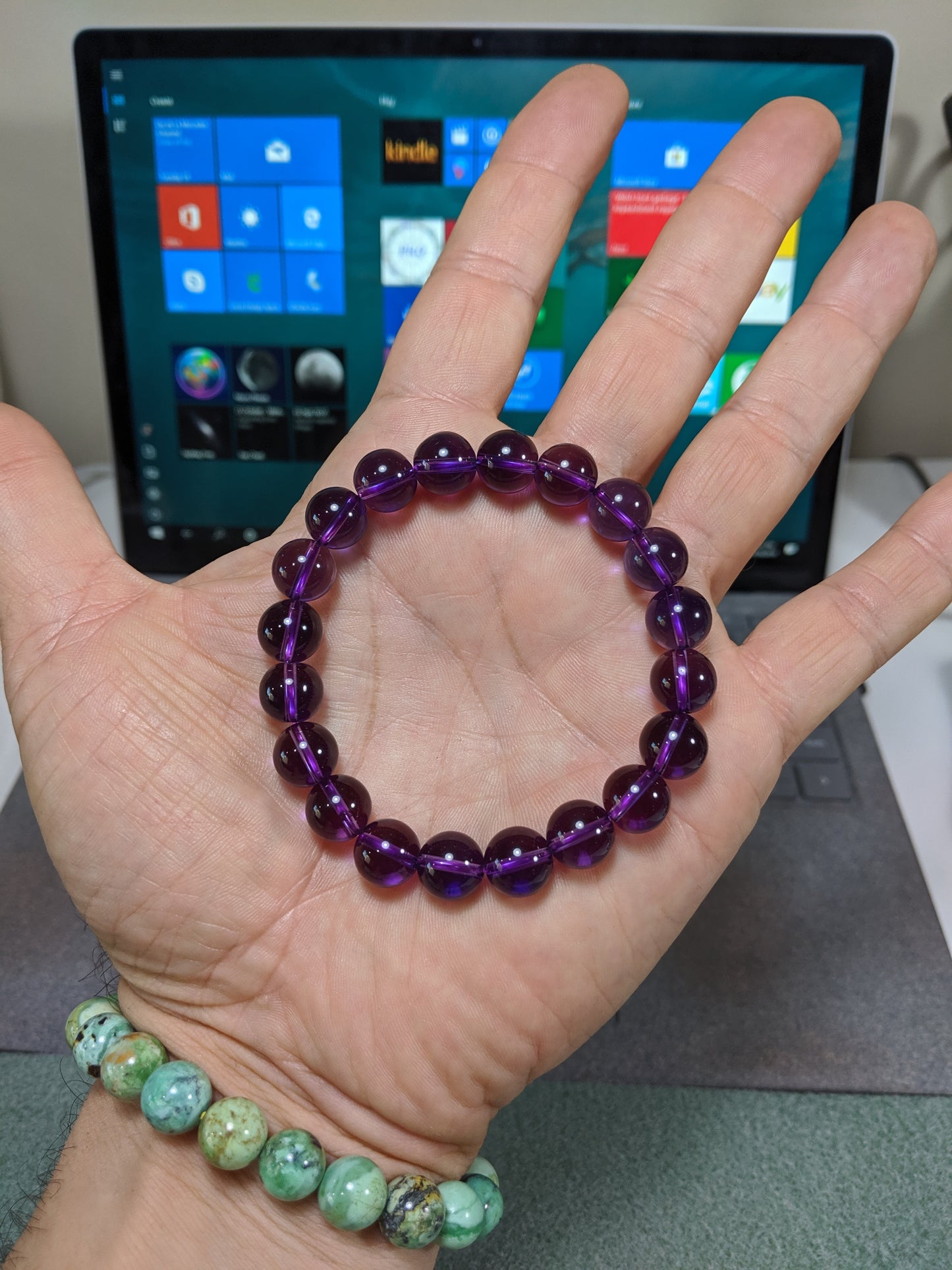 Scrumptious! | Amethyst bead bracelet for Men Round 10mm