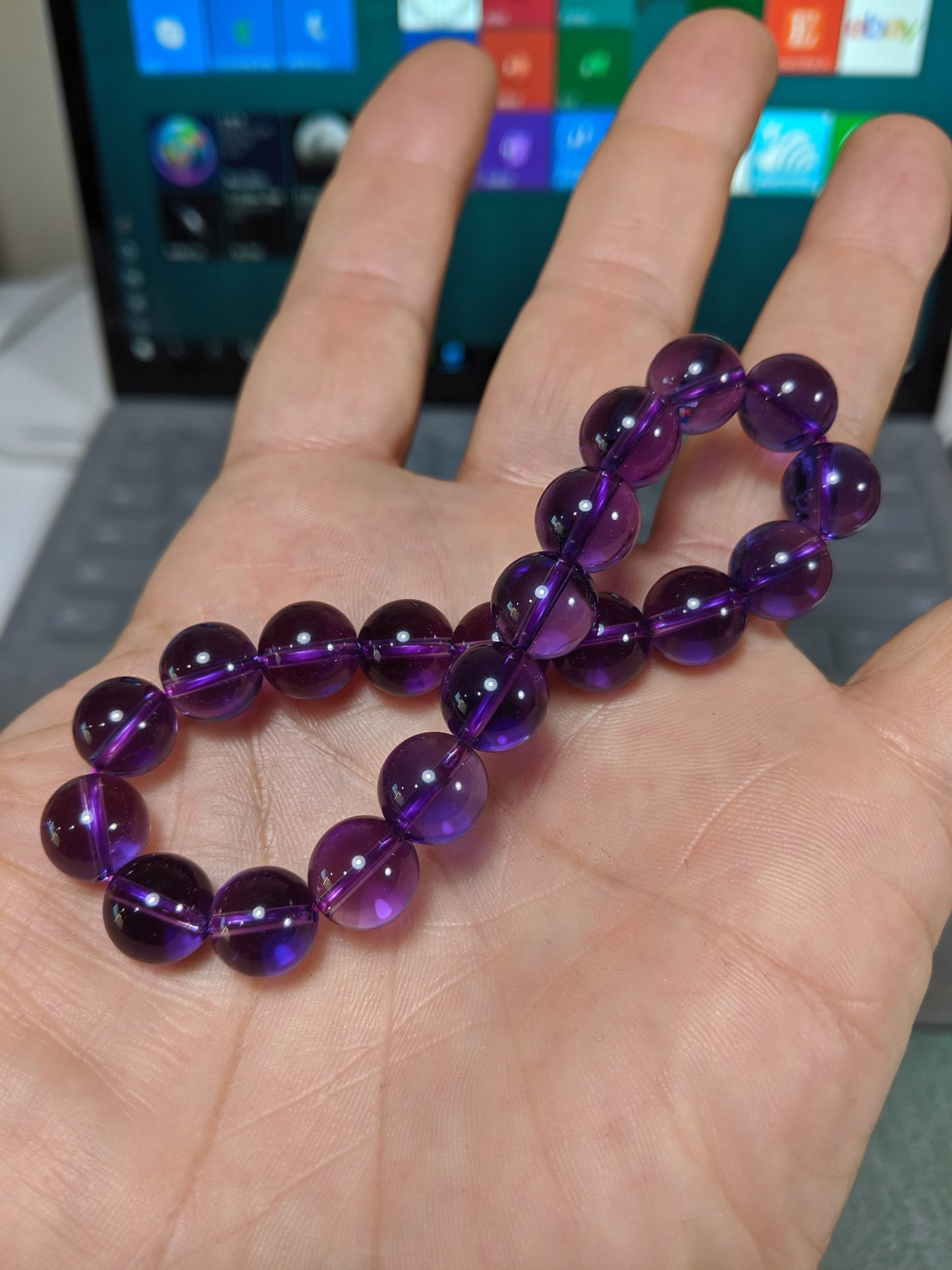 Scrumptious! | Amethyst bead bracelet for Men Round 10mm