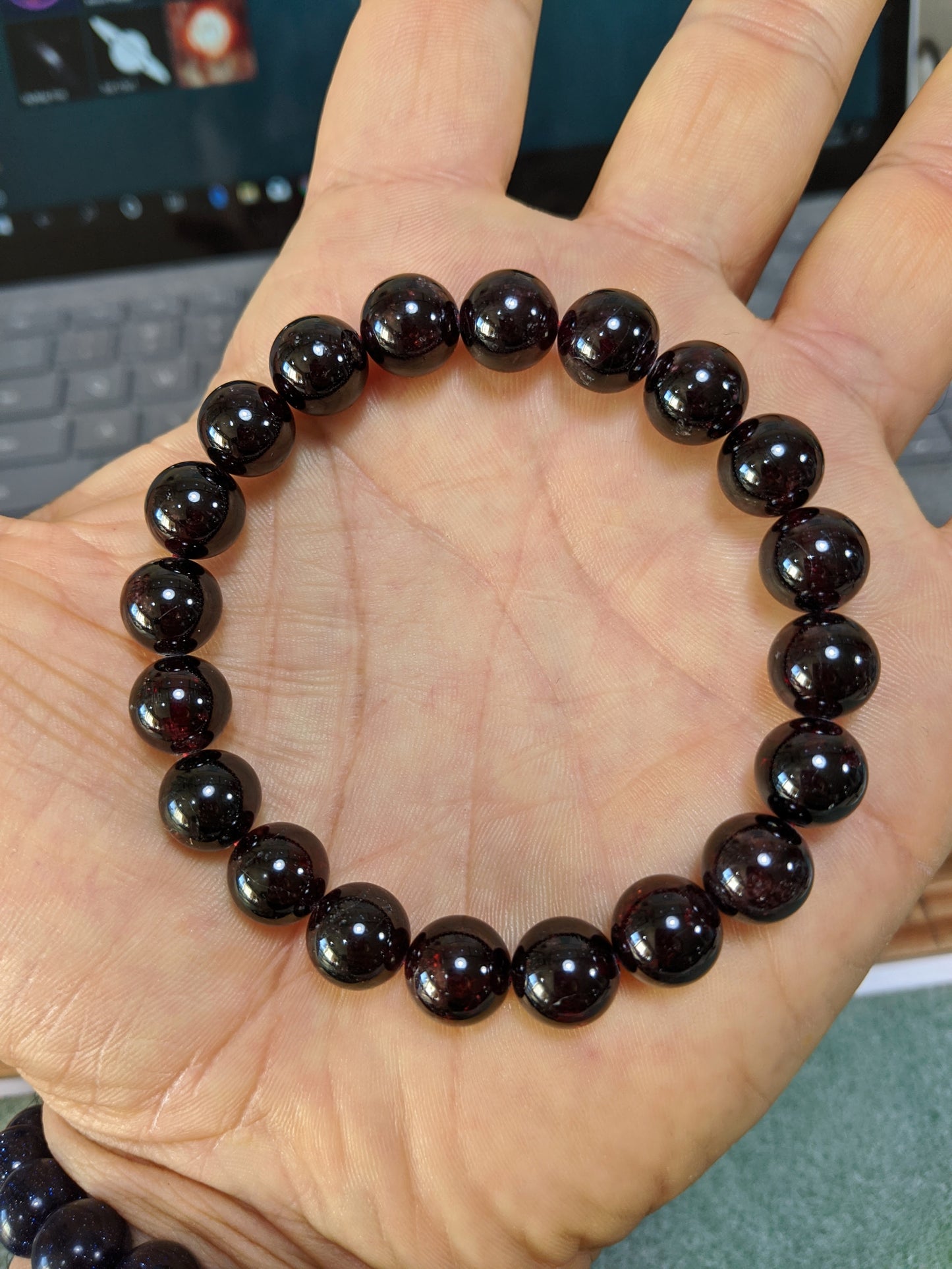 Potent Purifier! | GARNET bead bracelet for Men Stretch 10mm Untreated