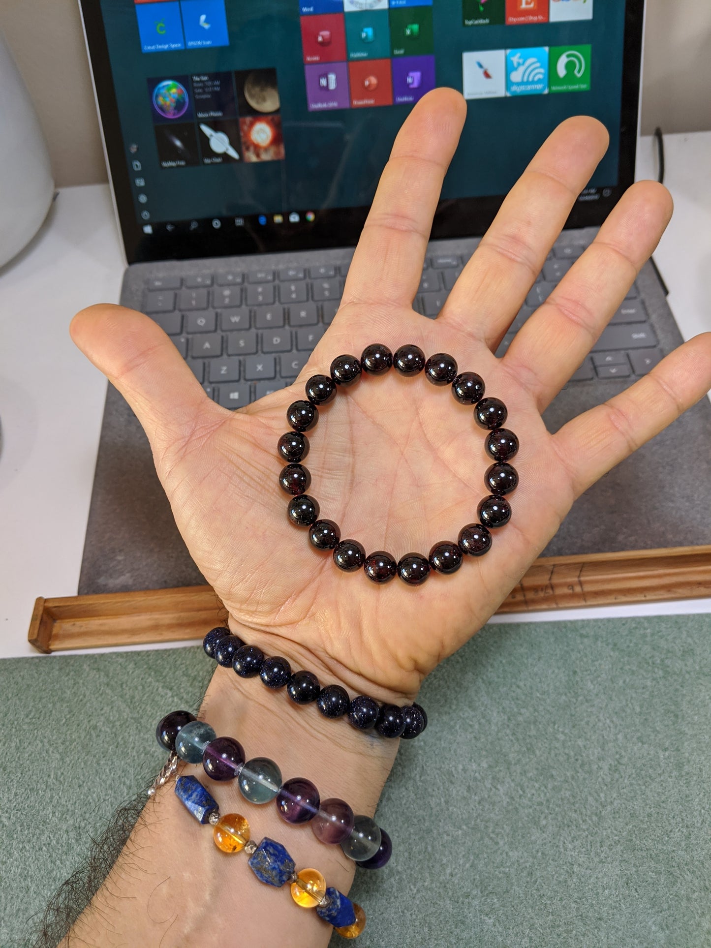 Potent Purifier! | GARNET bead bracelet for Men Stretch 10mm Untreated