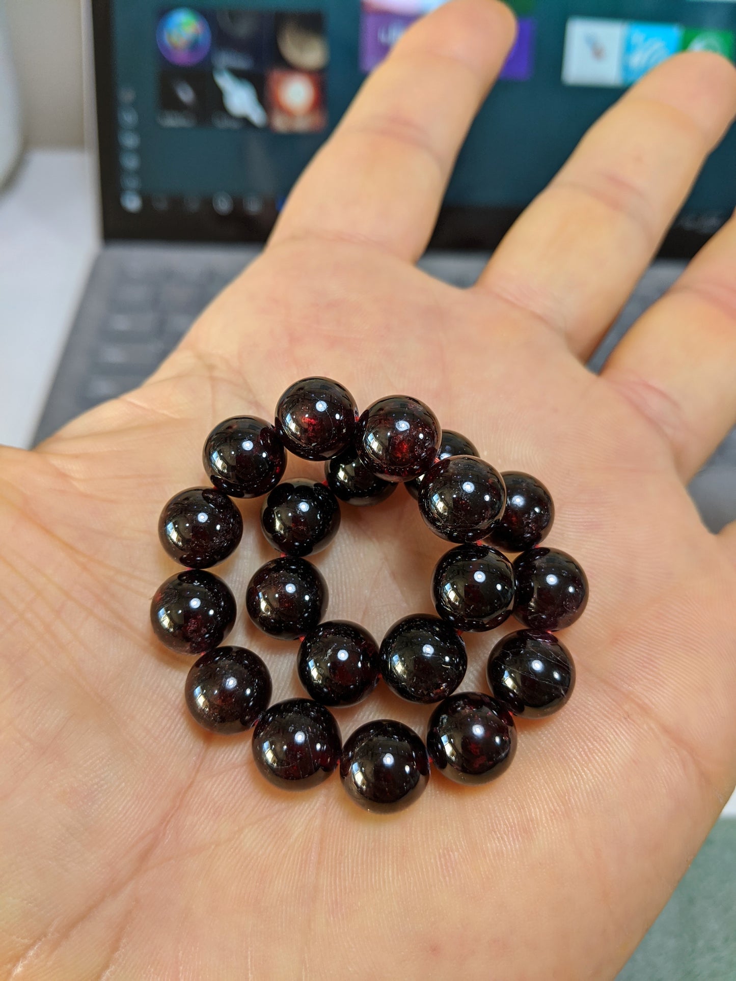 Potent Purifier! | GARNET bead bracelet for Men Stretch 10mm Untreated