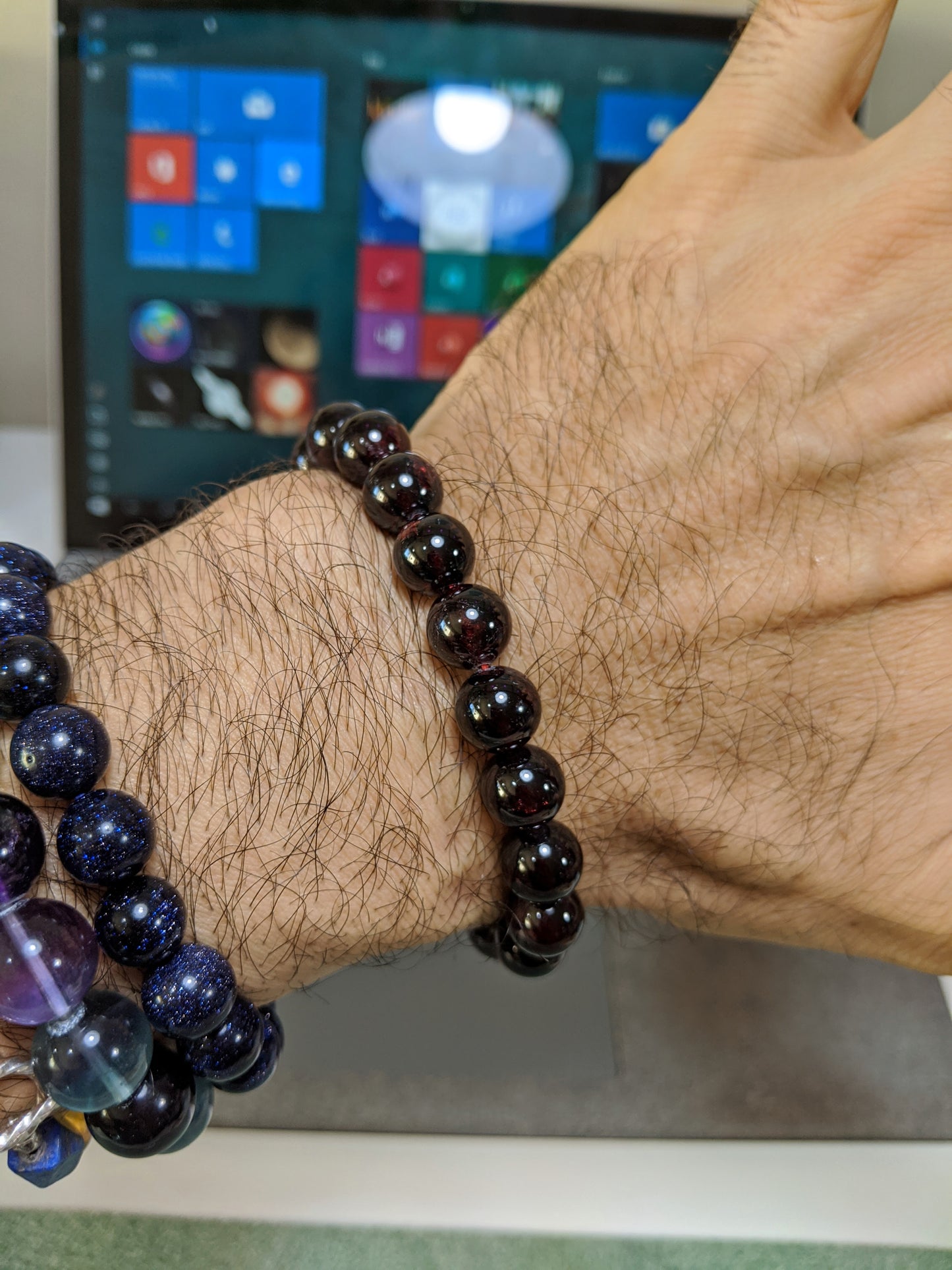 Potent Purifier! | GARNET bead bracelet for Men Stretch 10mm Untreated