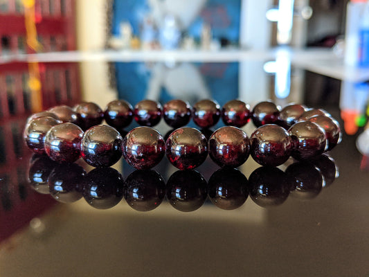 Potent Purifier! | GARNET bead bracelet for Men Stretch 10mm Untreated