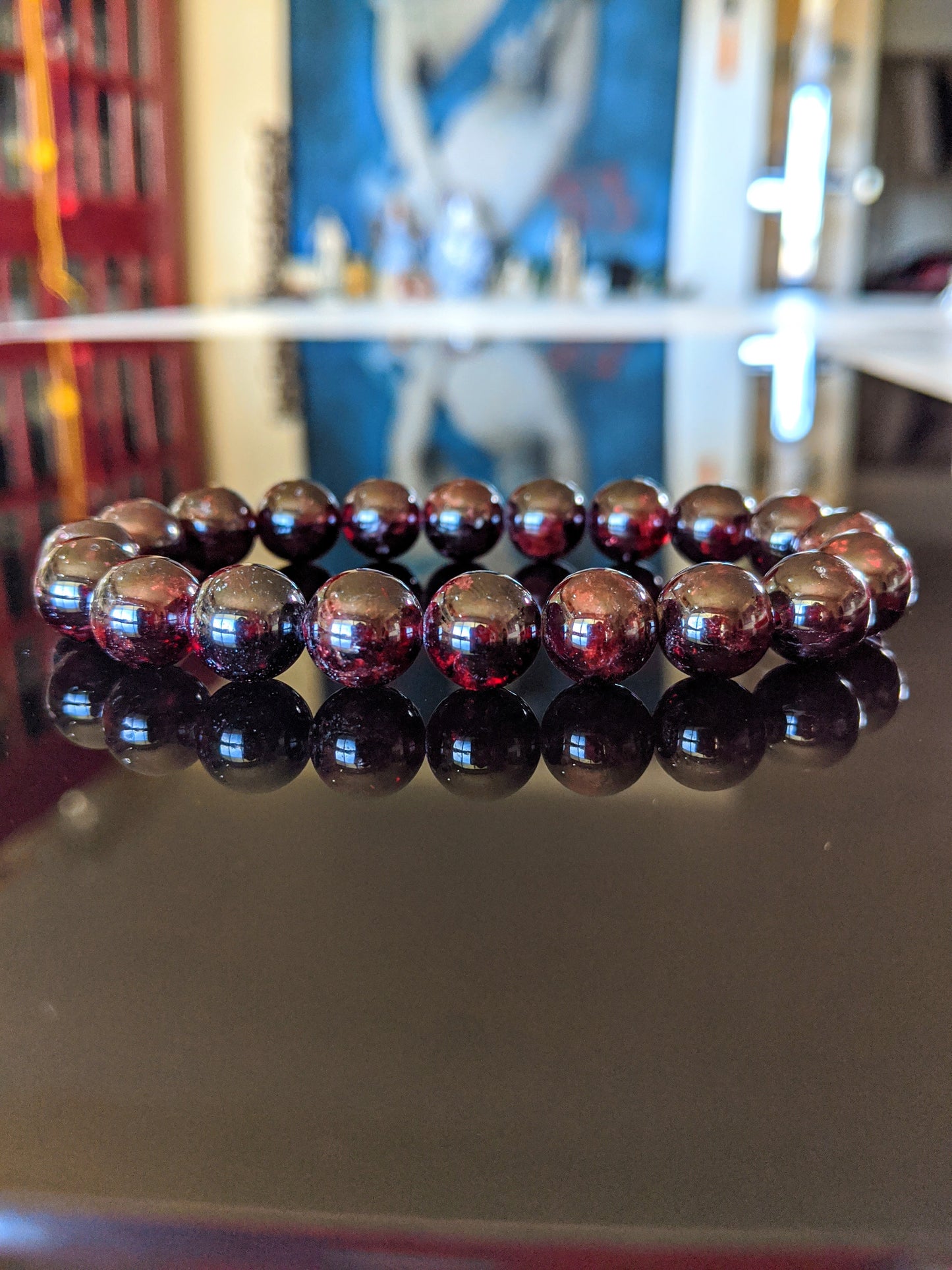 Potent Purifier! | GARNET bead bracelet for Men Stretch 10mm Untreated