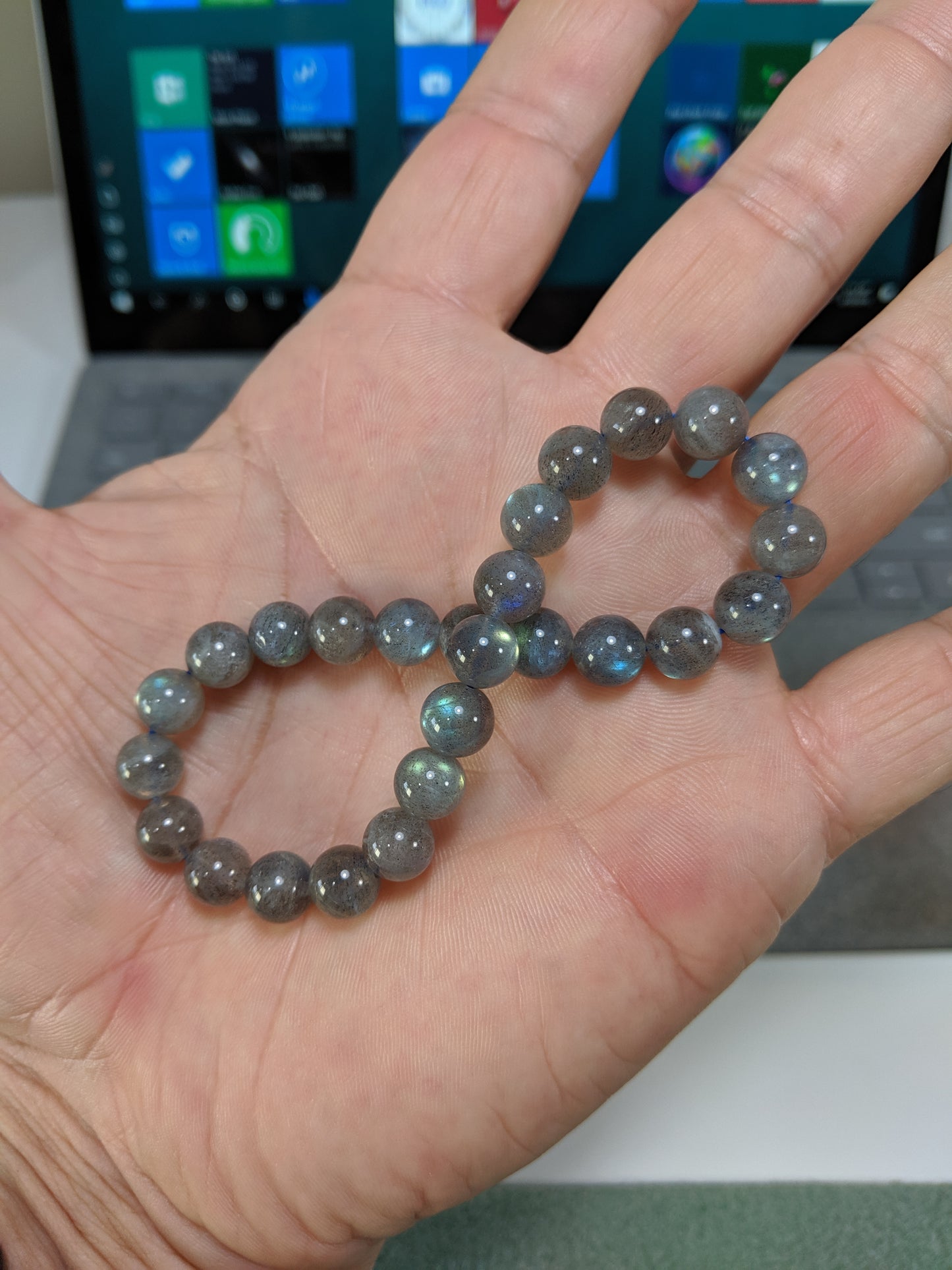 Top! | Labradorite bead bracelet for Men 8mm Stretch