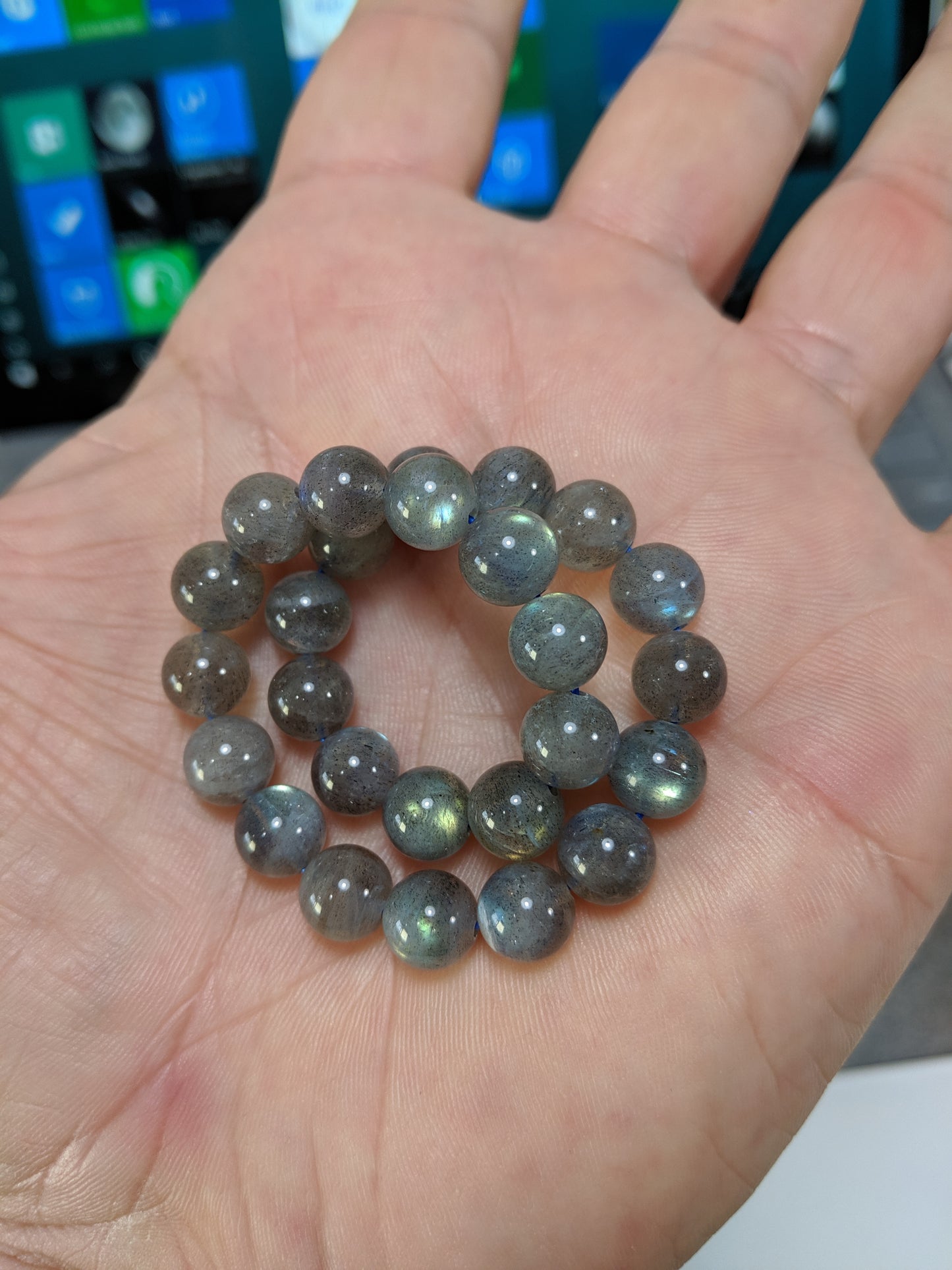 Top! | Labradorite bead bracelet for Men 8mm Stretch