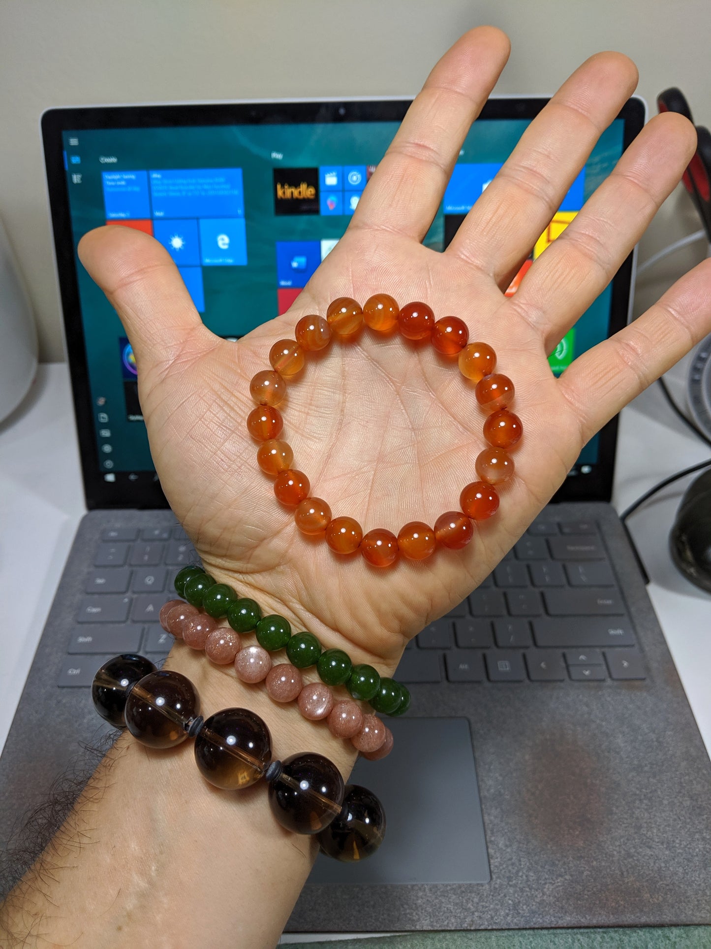 Inspirational! | Natural Carnelian Unheated, No Dyes, No treatment bead bracelet for Men 10mm