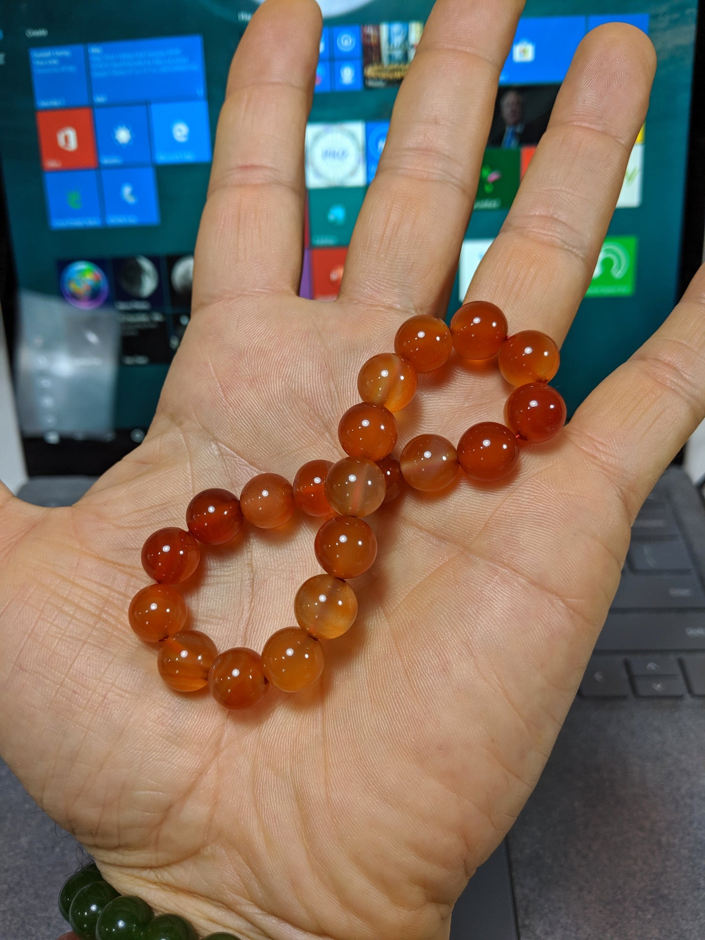 Inspirational! | Natural Carnelian Unheated, No Dyes, No treatment bead bracelet for Men 10mm