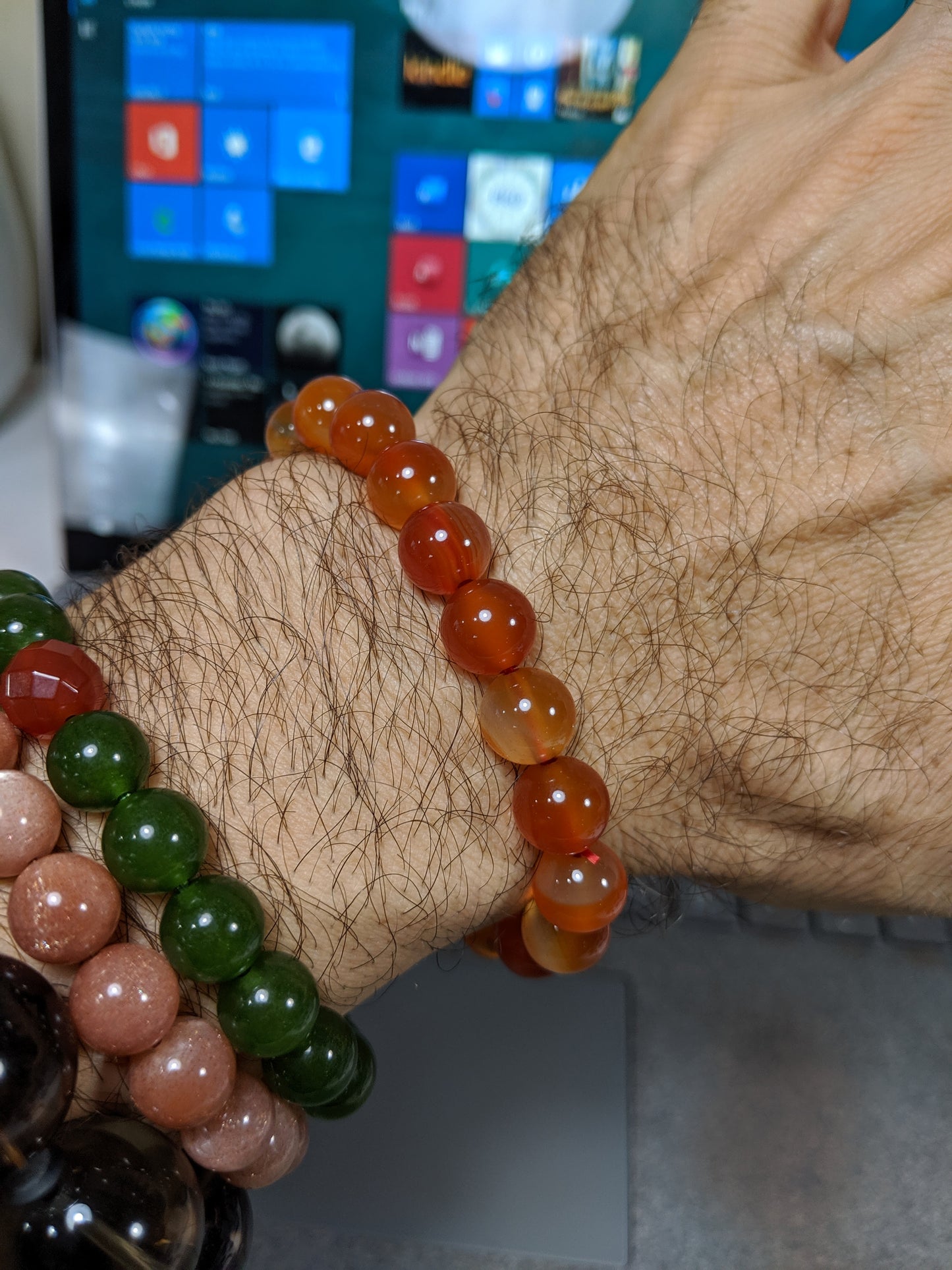 Inspirational! | Natural Carnelian Unheated, No Dyes, No treatment bead bracelet for Men 10mm