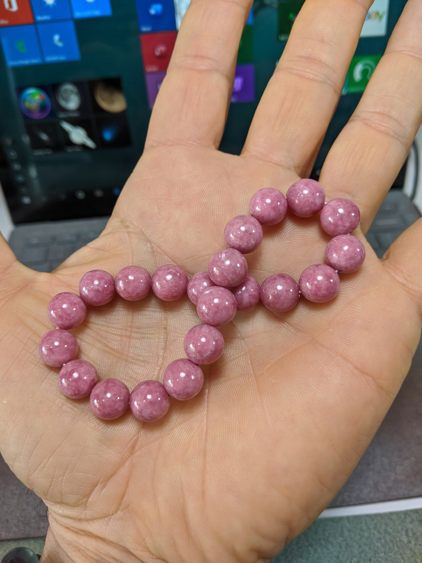 Heart Healer | 3A+ Rhodonite bead bracelet for Men 10mm