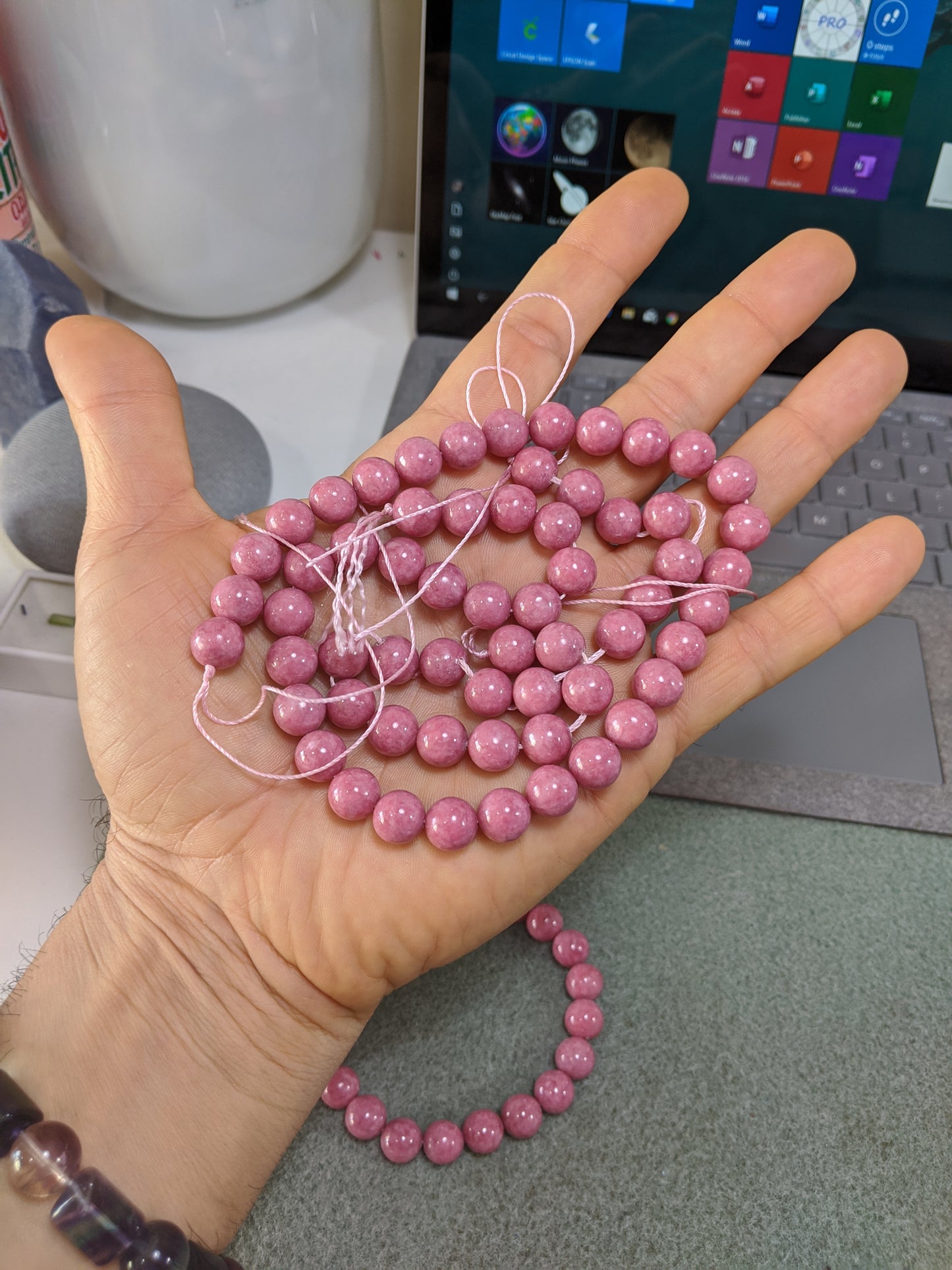 Heart Healer | 3A+ Rhodonite bead bracelet for Men 10mm