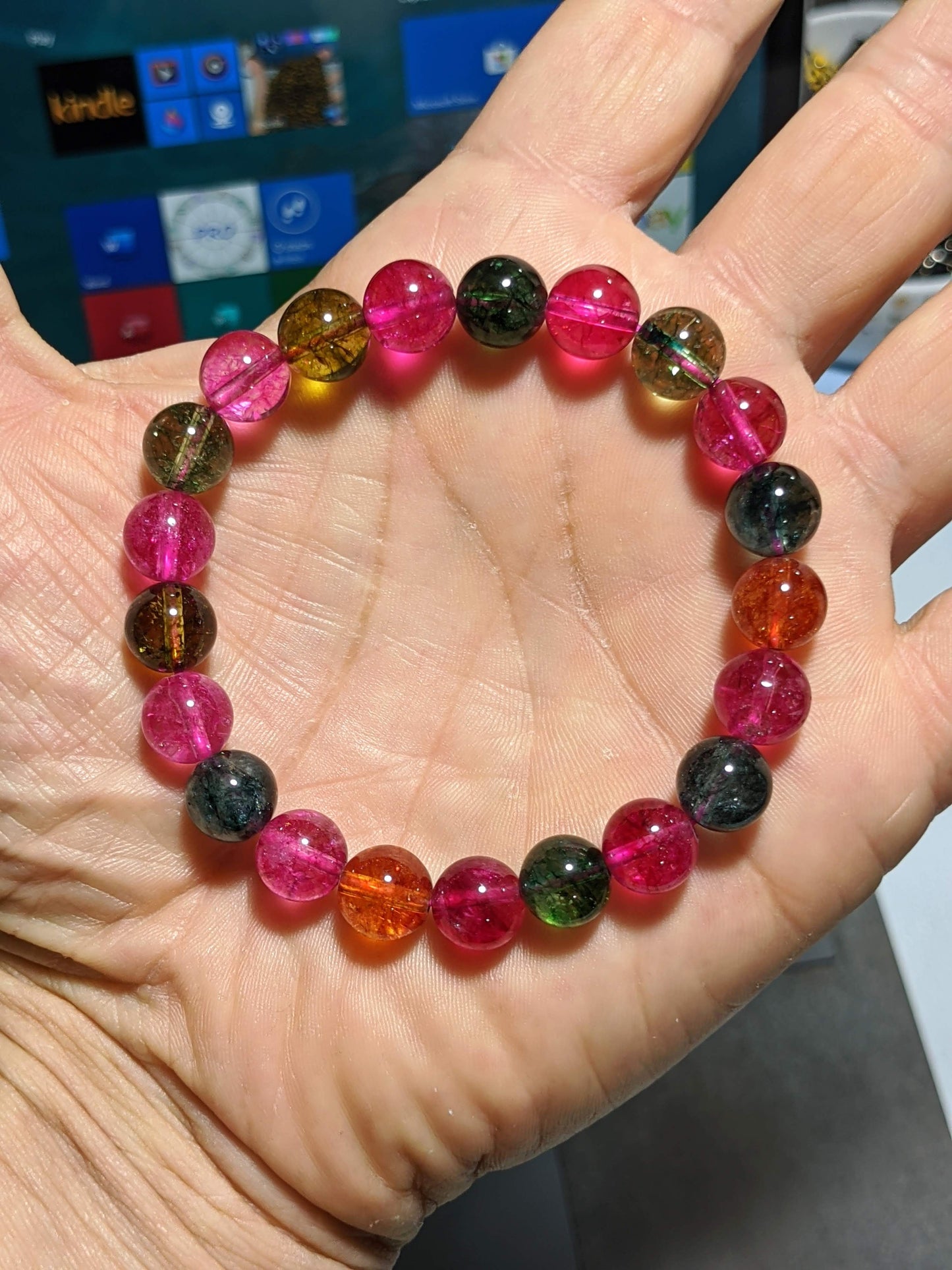 Blissful | Multicolor Quartz bead bracelet for Men 10mm