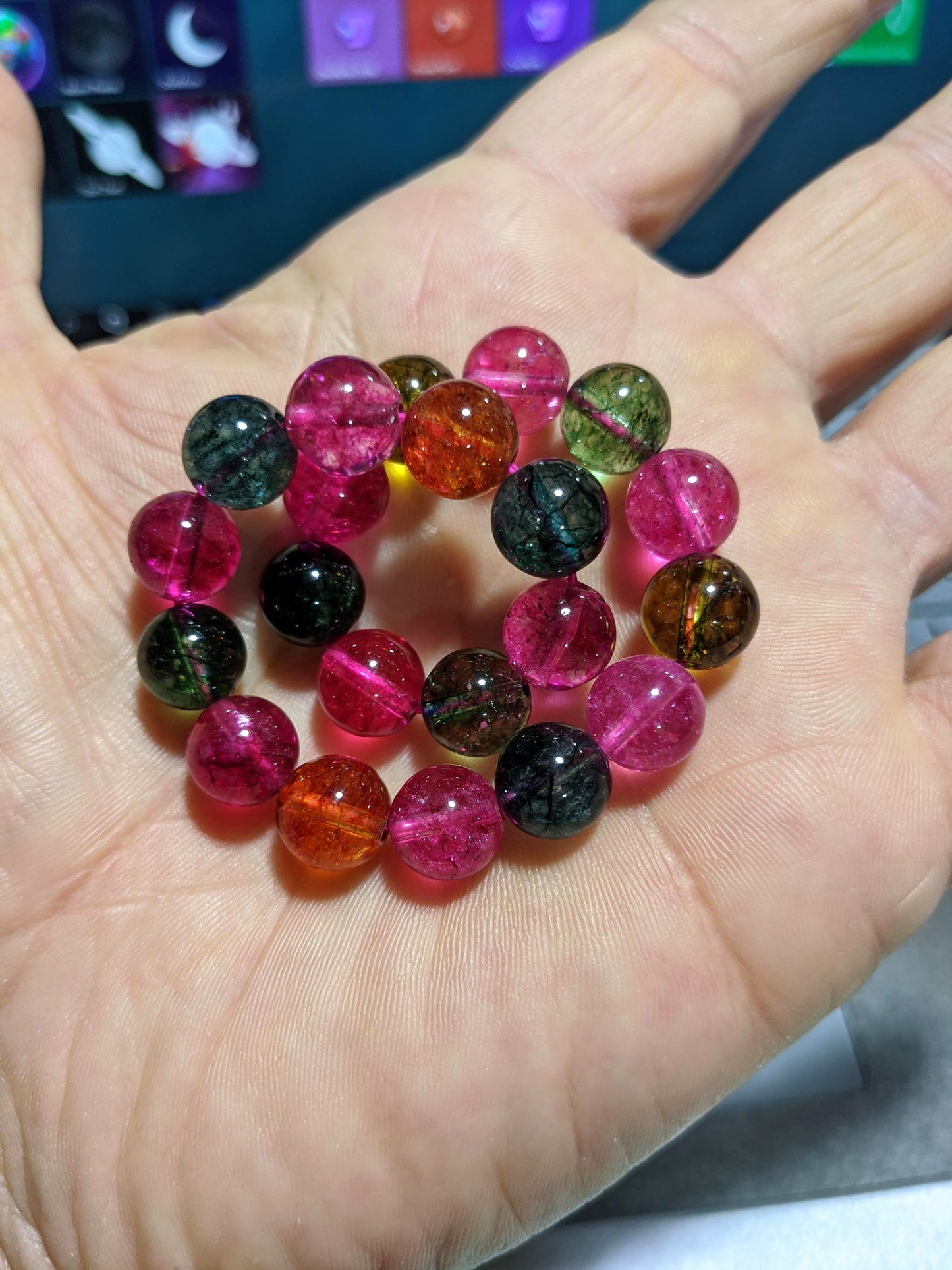 Blissful | Multicolor Quartz bead bracelet for Men 10mm