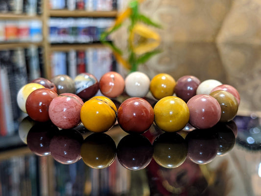 Aussie's finest | Mookaite bead bracelet for Men Stretch 12mm