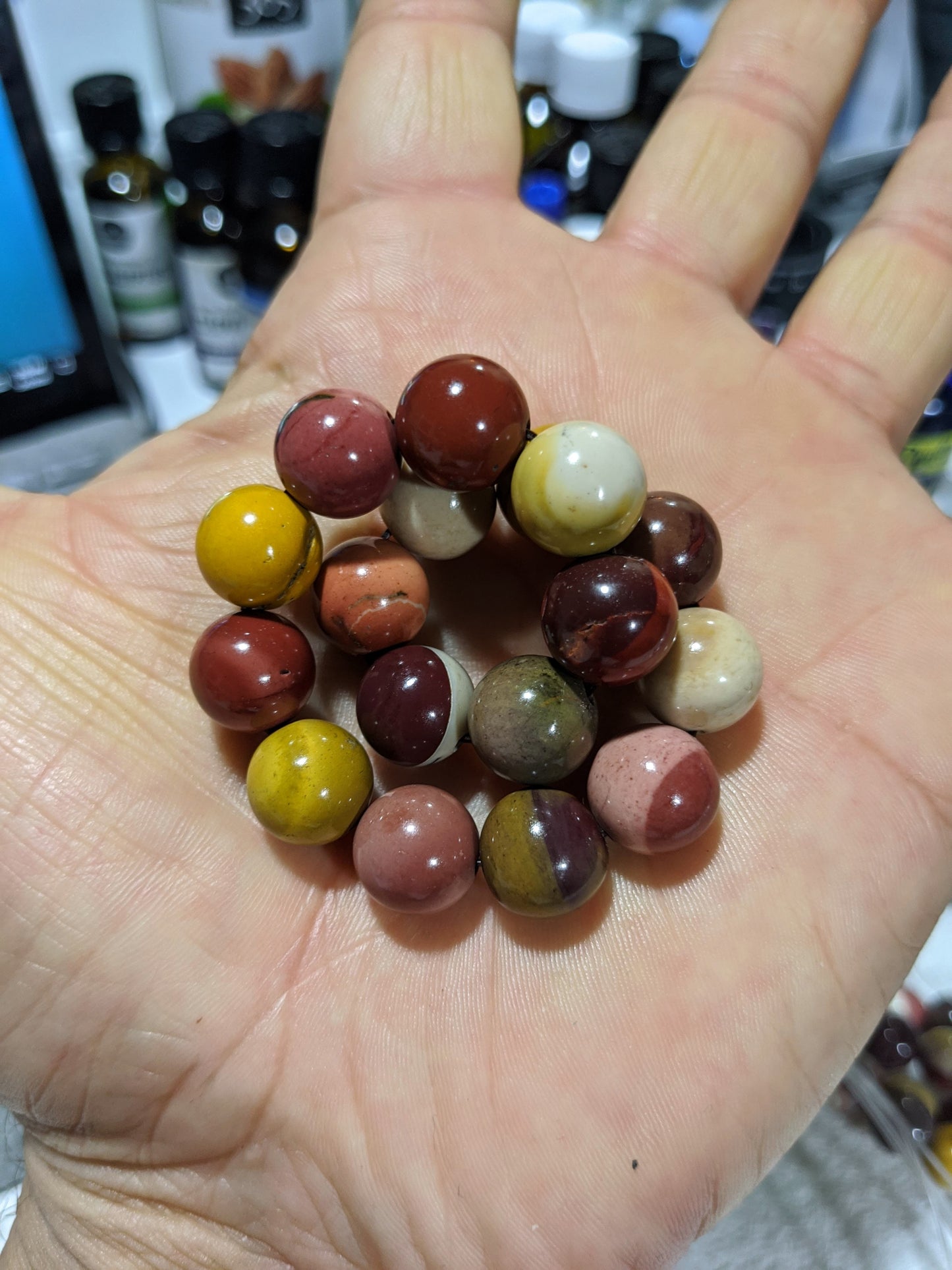 Aussie's finest | Mookaite bead bracelet for Men Stretch 12mm