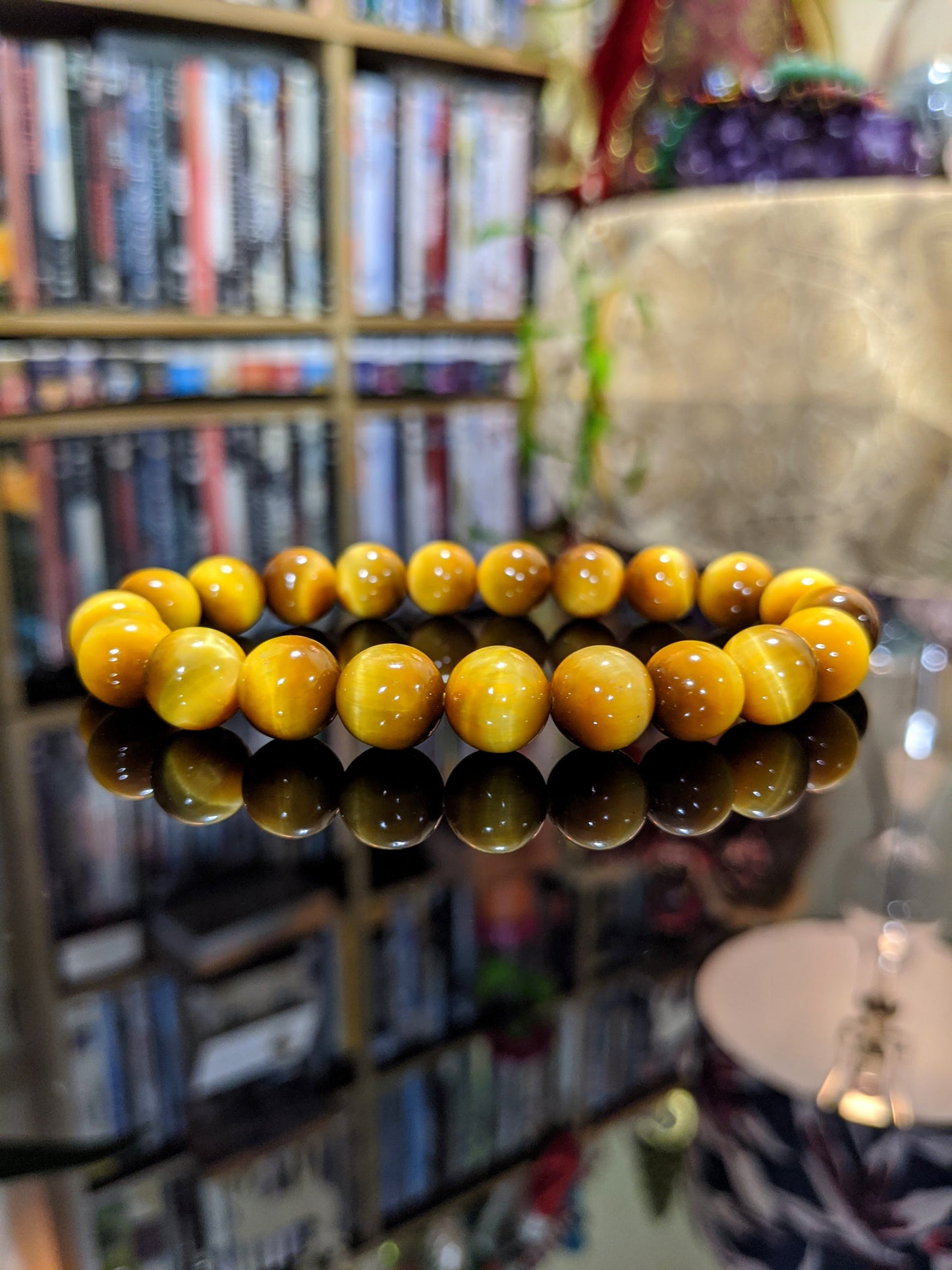 Sweet Honey Yellow Tiger Eye bead bracelet for Men 10mm