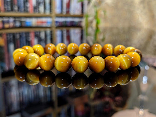 Sweet Honey Yellow Tiger Eye bead bracelet for Men 10mm