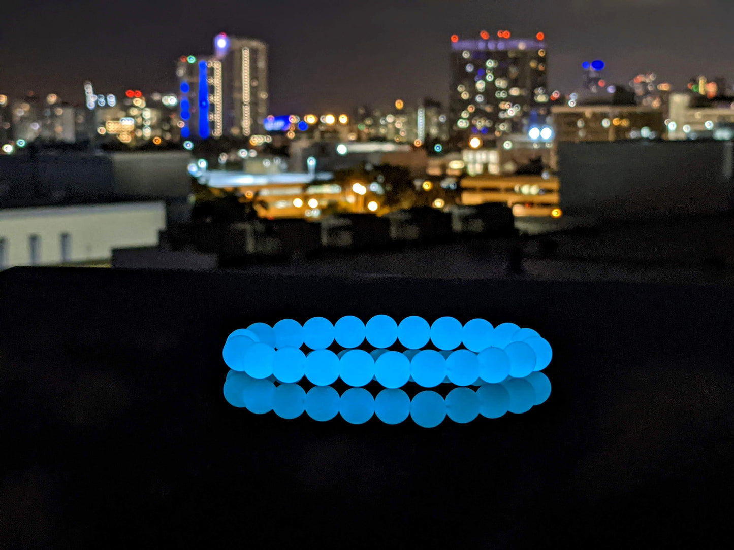 Miami's Ultra Music Festival Favorite | Fluorescent Glow-in-the-Dark Bead Bracelet for Men 10mm