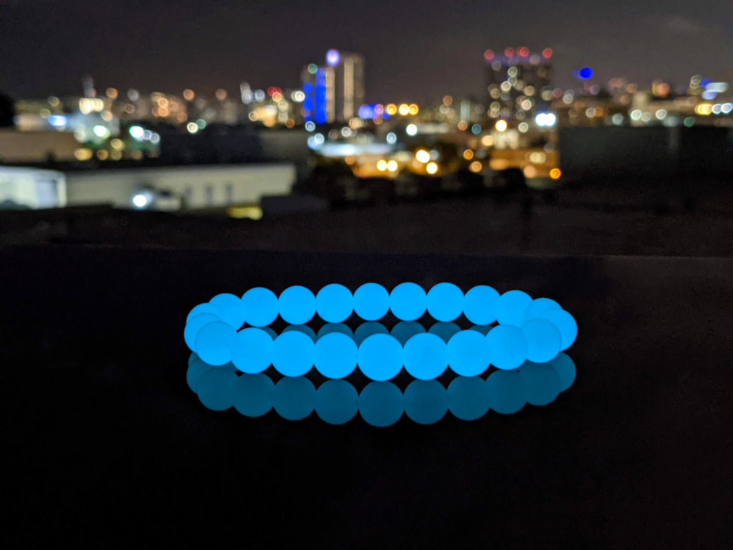 Miami's Ultra Music Festival Favorite | Fluorescent Glow-in-the-Dark Bead Bracelet for Men 10mm