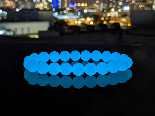 Miami's Ultra Music Festival Favorite | Fluorescent Glow-in-the-Dark Bead Bracelet for Men 10mm
