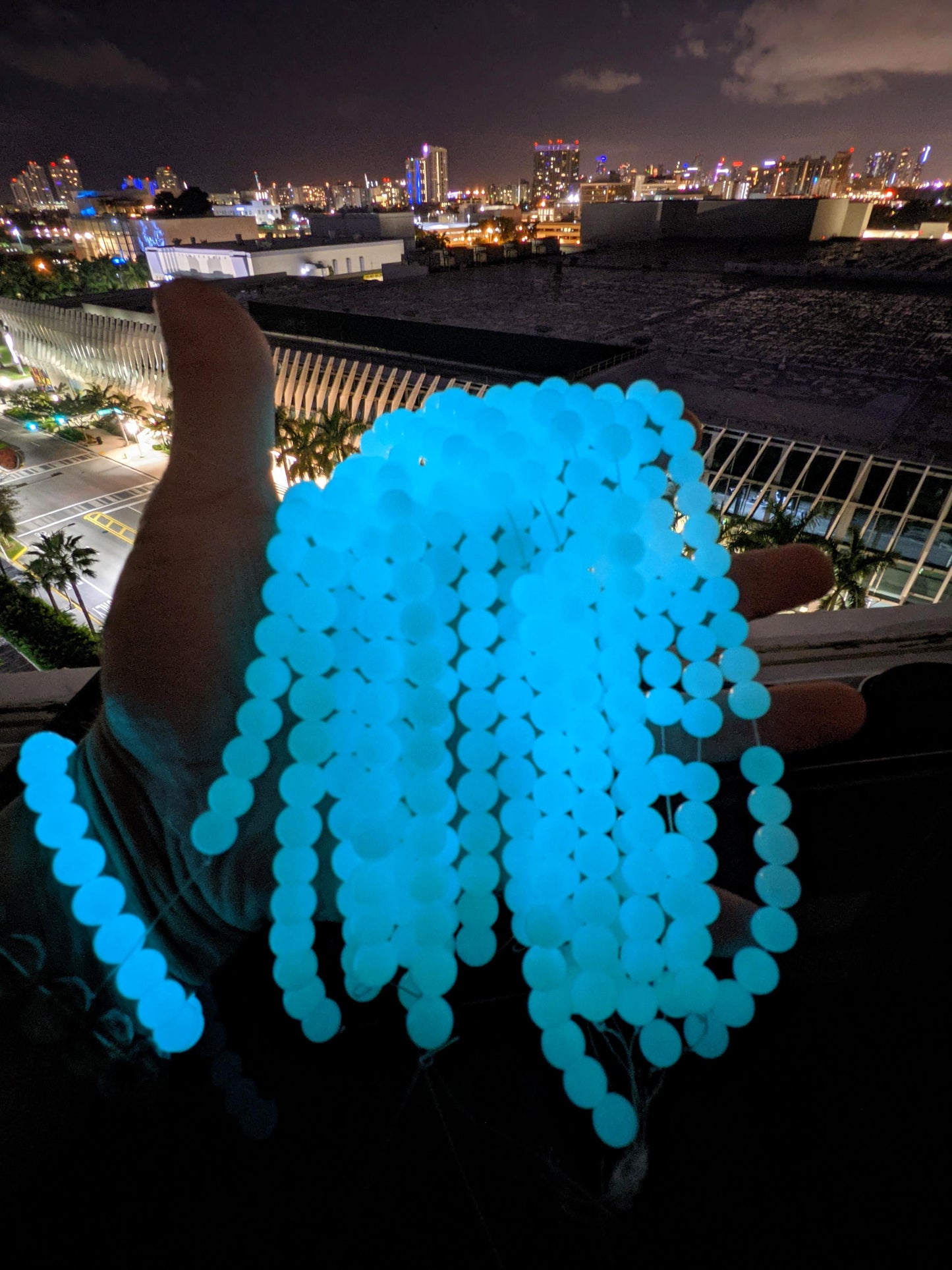 Miami's Ultra Music Festival Favorite | Fluorescent Glow-in-the-Dark Bead Bracelet for Men 10mm