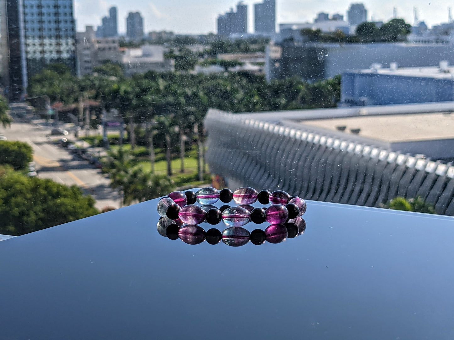 Enter if you Dare 👀 | Fluorite Barrels & Black Tourmaline bead bracelet Men 10mm 2A+