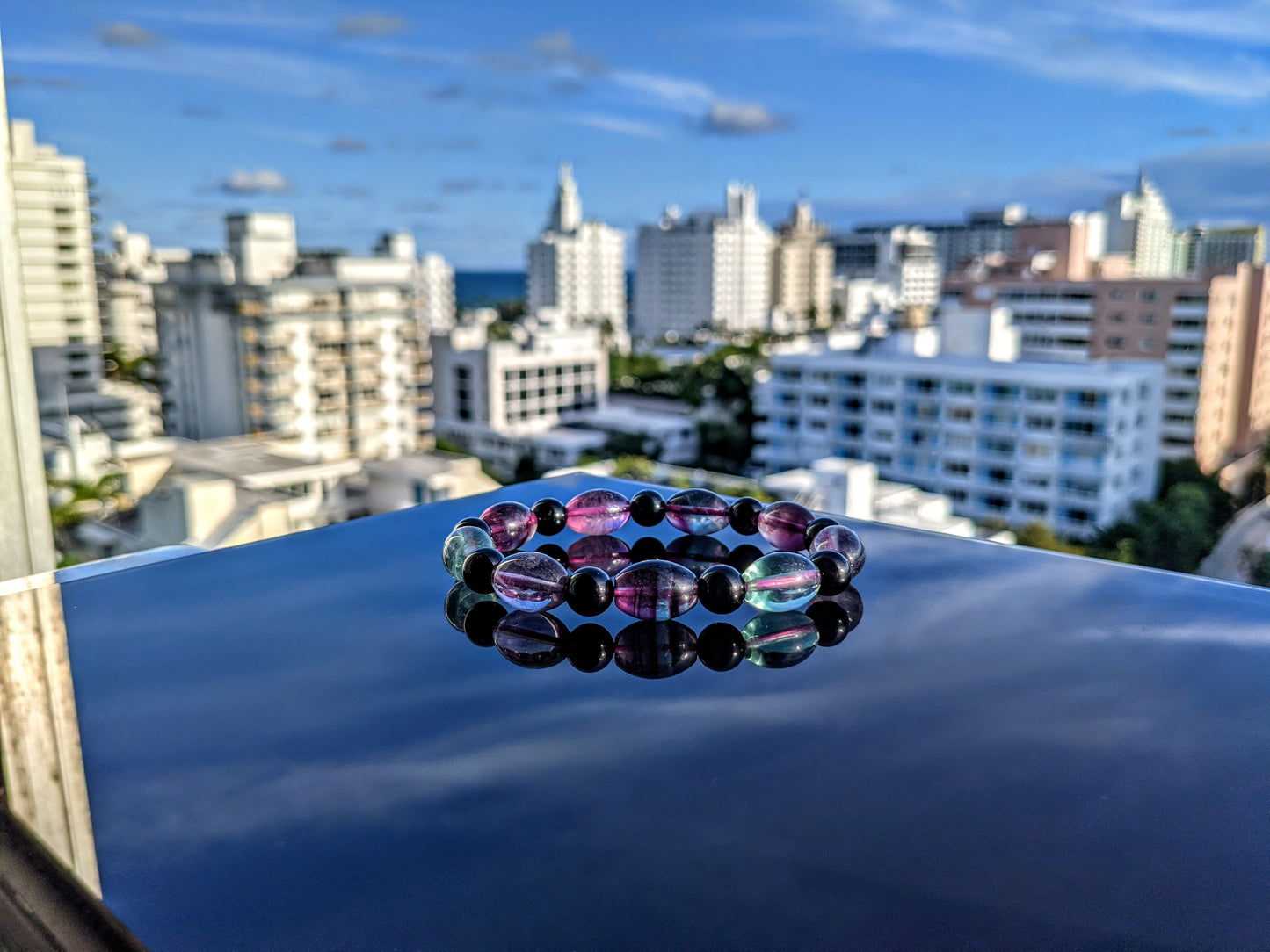 Enter if you Dare 👀 | Fluorite Barrels & Black Tourmaline bead bracelet Men 10mm 2A+