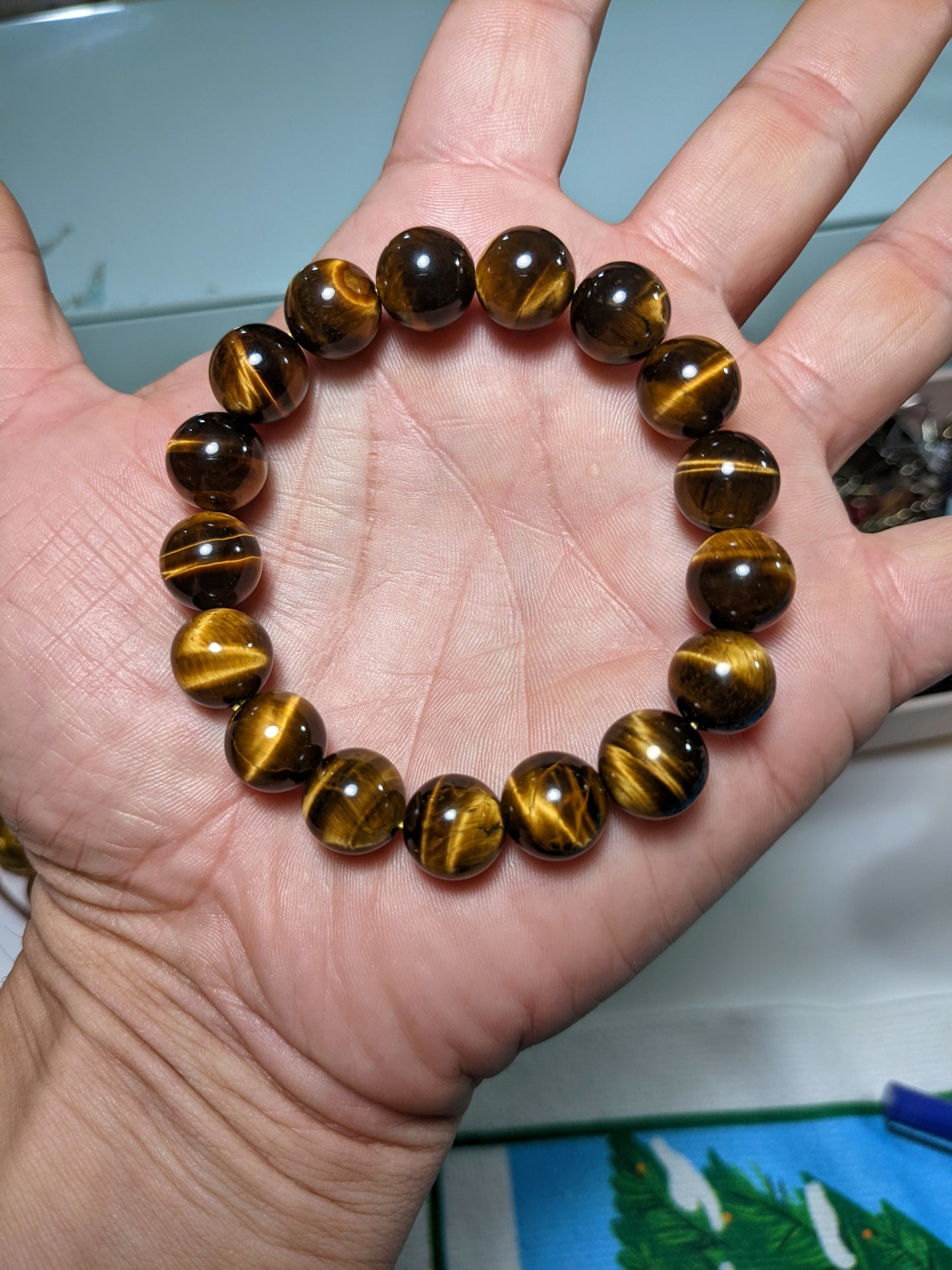 Hear Me Roar! | Yellow Tiger Eye Bead Bracelet for Men Stretch 12mm