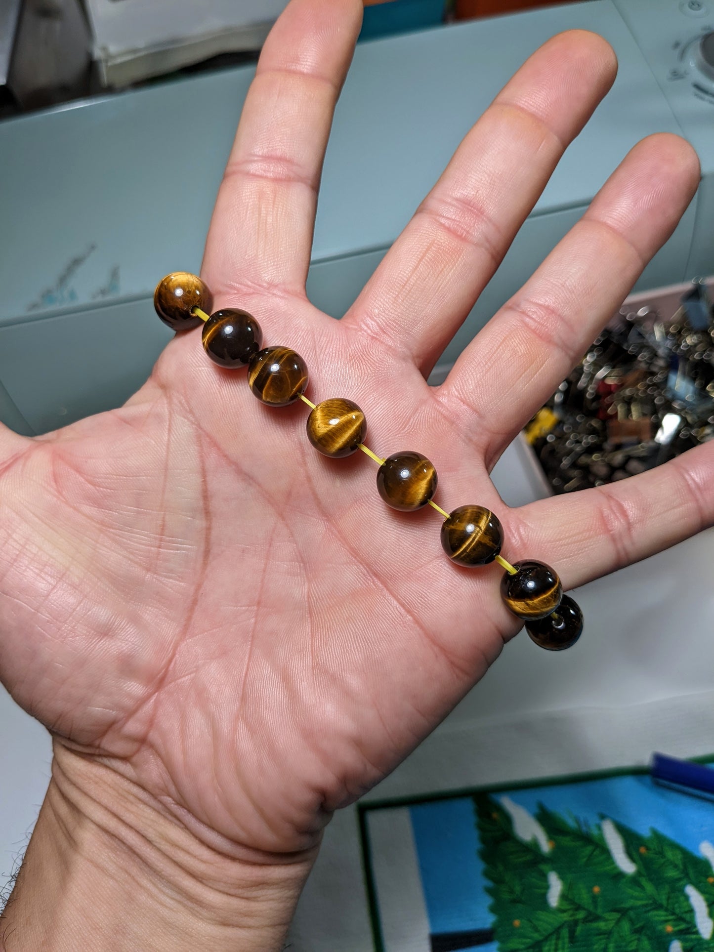 Hear Me Roar! | Yellow Tiger Eye Bead Bracelet for Men Stretch 12mm