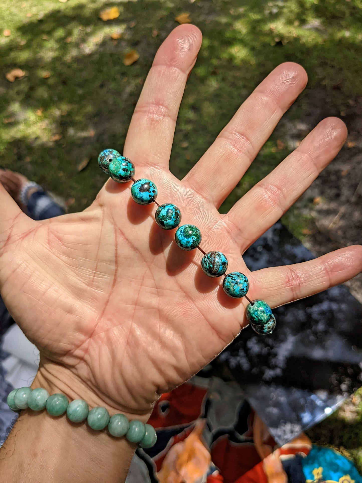 Best Chrysocolla! 3A Quality, 12mm bead bracelet for Men, Size: 7, 7.5, 8, or 8.5 inch