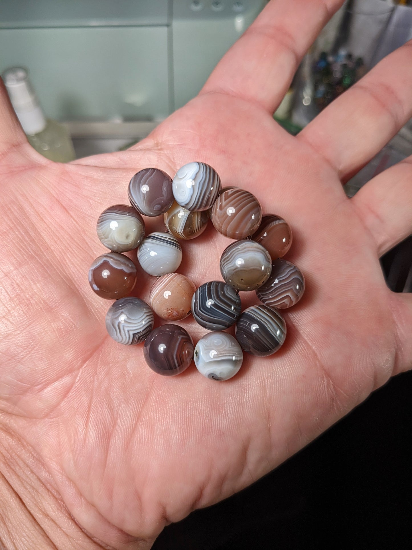 Origins | 3A Botswana Agate Bead Bracelet for Men 12mm