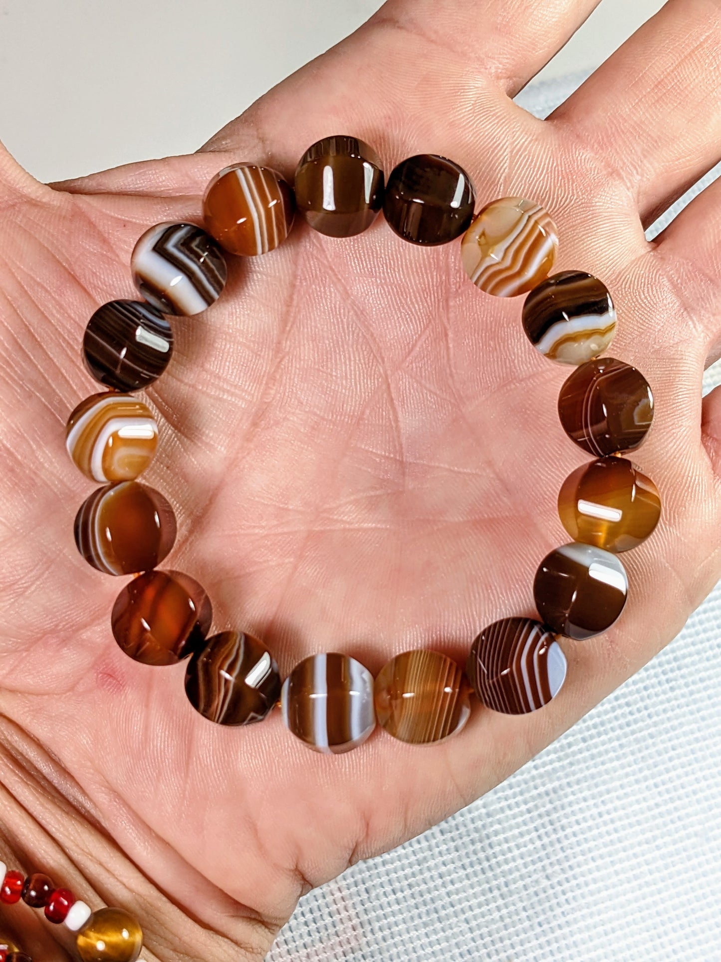 Top! Pumpkin shape Agate bead bracelet for men 12mm